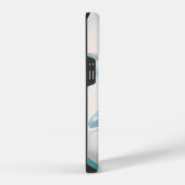 ティール（緑がかった色）ヒトデとサンドドルビーチイ iPhoneケース (右側面)