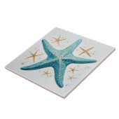 ティール(緑がかった色)ヒトデ タイル (側面)