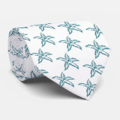 ティール(緑がかった色)ヒトデ ネクタイ (ロール)