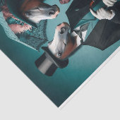 ティール(緑がかった色)ビクトリアンピンクスーツのドレスウズデコップページ 薄葉紙 (詳細)