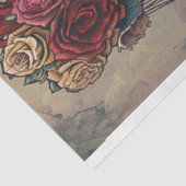 ティール(緑がかった色)ビクトリアン服のカップルのデコページ 薄葉紙 (詳細)