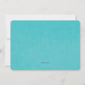 ティール（緑がかった色）ビーチトロピカルクリスマスパーティの招待状 招待状 (裏面)