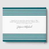 ティール(緑がかった色)ビーチハウスゲストハウスバケーションコメント ゲストブック (裏面)