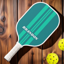 ティール(緑がかった色)ビーチブリーズラリストライプーの名前 ピックルボールラケット