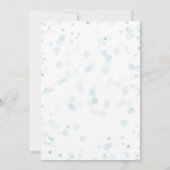 ティール(緑がかった色)&ピンクアンダーザシーお洒落ブライダルシャワー 招待状 (裏面)