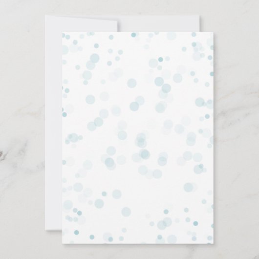 ティール（緑がかった色）&ピンクアンダーザシーお洒落ブライダルシャワー 招待状 (裏面)