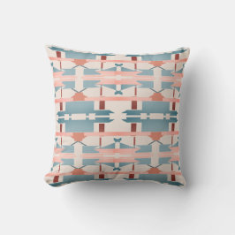 ティール（緑がかった色）ピンクサートベージュサウスウエストルック大きなモザイク クッション