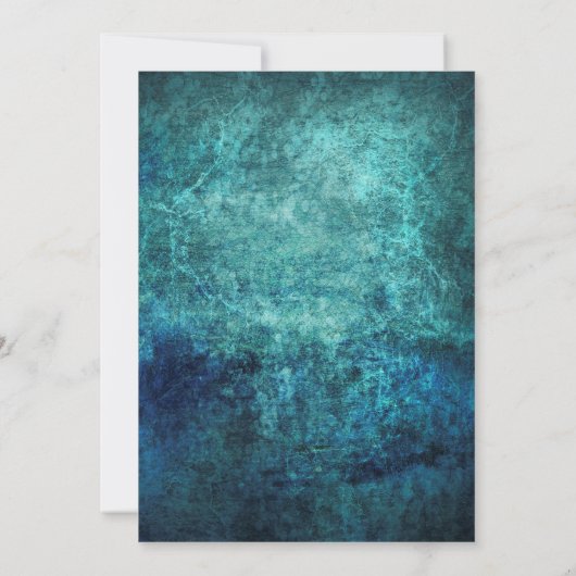 ティール（緑がかった色）ピンクローゼズブドーブスバースデーパーティー 招待状 (裏面)