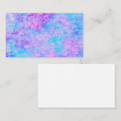ティール(緑がかった色)ピンク抽象芸術 名刺 (正面/裏面)
