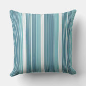 ティール(緑がかった色)ピンストライプのクリスマスパターン#28 ID1009 クッション (裏面)