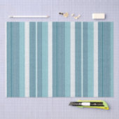 ティール(緑がかった色)ピンストライプのクリスマスパターン#28 ID1009 薄葉紙 (クラフト)