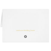 ティール（緑がかった色）ピーコックサンキューカード (裏面横)