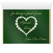 ティール（緑がかった色）ピーコックサンキューカード (内部横(下))