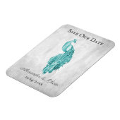 ティール（緑がかった色）ピーコック日付磁石を保存 マグネット (左側)