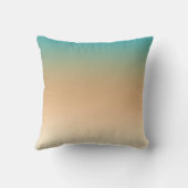 ティール(緑がかった色)ピーチ金ゴールドホワイトピースラブ クッション (裏面)