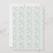 ティール(緑がかった色)ファーンアンドシャンデリア引っ越し祝いパーティー招待状 招待状 (裏面)