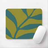 ティール（緑がかった色）ファーンオン石板 マウスパッド (マウス)