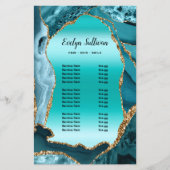 ティール（緑がかった色）フェイク箔の価格リストのチラシ チラシ (正面)