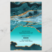 ティール（緑がかった色）フェイク箔の価格リストのチラシ チラシ (裏面)