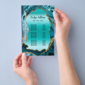 ティール（緑がかった色）フェイク箔の価格リストのチラシ チラシ (ハンドル)