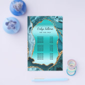 ティール（緑がかった色）フェイク箔の価格リストのチラシ チラシ (シングル)