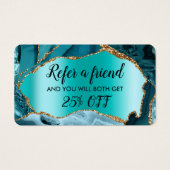 ティール(緑がかった色)フェイク箔の紹介カード (正面)