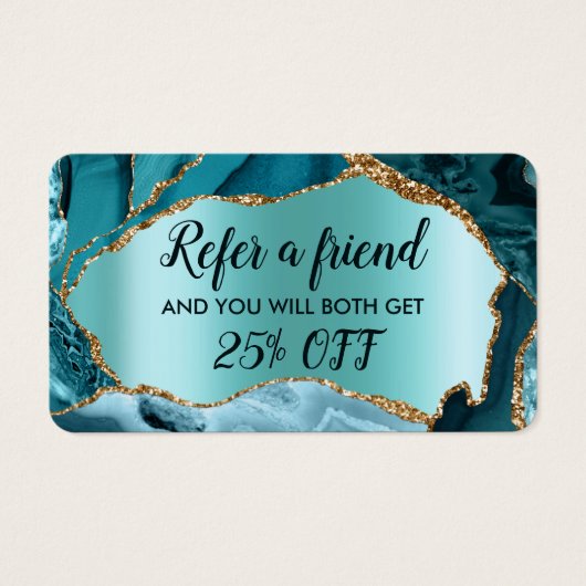 ティール(緑がかった色)フェイク箔の紹介カード (正面)