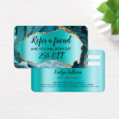 ティール(緑がかった色)フェイク箔の紹介カード (デスク)