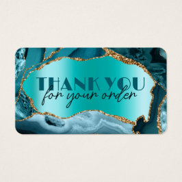 ティール(緑がかった色)フェイク箔ディスカウントカード