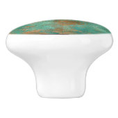 ティール（緑がかった色）フェイク茶色パテインスパイアィナ セラミックノブ (側面)