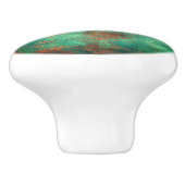 ティール（緑がかった色）フェイク茶色パテインスパイアィナ セラミックノブ (側面)