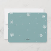 ティール(緑がかった色)フェスティバルトインデアホリデーフォトカード シーズンカード (裏面)