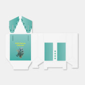 ティール（緑がかった色）フォーマルガウン花嫁🎀メイド・オブ・オーナー（花嫁付き添い人） フェイバーボックス (折り畳みなし)