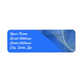 ティール（緑がかった色）フラクタル背景差出人住所シール ラベル