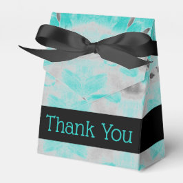 ティール（緑がかった色）フローラとグレー結婚ズ フェイバーボックス