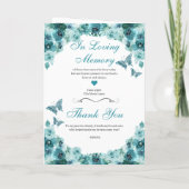 ティール(緑がかった色)フローラキンセアニェラティアラ蝶 プログラム (裏面)