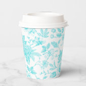 ティール（緑がかった色）フローラトール 紙コップ (裏面)