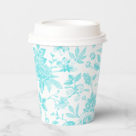 ティール（緑がかった色）フローラトール 紙コップ