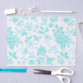 ティール（緑がかった色）フローラトール 薄葉紙 (クラフト)