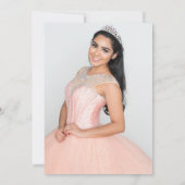 ティール（緑がかった色）フローラバタフライキンセアニェラ招待状 招待状 (裏面)