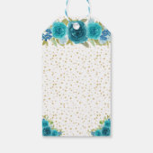 ティール（緑がかった色）フローラブロンドヘアプリンセスSweet sixteen ギフトタグ (裏面)