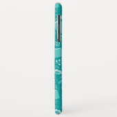 ティール(緑がかった色)フローラプライド&偏見ブックイッシュ引用文 Case-Mate iPhoneケース (裏面/左)