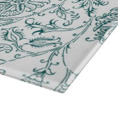 ティール（緑がかった色）フローラ切断板 カッティングボード (角)