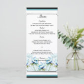 ティール(緑がかった色)フローラ水の色結婚のメニュー メニュー (スタンド正面)