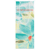 ティール（緑がかった色）フローラ祝い ワインギフトバッグ (裏面)