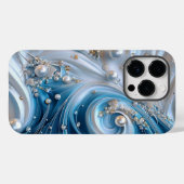 ティール(緑がかった色)ブかわいらしルーアクアターコイズゲーデロック Case-Mate iPhoneケース (裏面 (横))