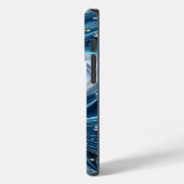 ティール(緑がかった色)ブかわいらしルーアクアターコイズゲーデロック Case-Mate iPhoneケース (裏面 / 左)