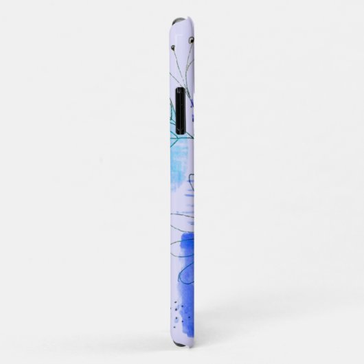 ティール(緑がかった色)ブパーソナライズされたルーガーリーターコイズモノグラム Case-Mate iPhoneケース (裏面/右)