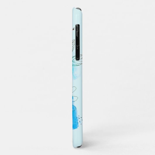 ティール(緑がかった色)ブパーソナライズされたルーガーリーターコイズモノグラム Case-Mate iPhoneケース (裏面/左)