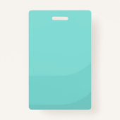 ティール（緑がかった色）ブモダンルーミニマルト&プレスパス写真ID バッジ (裏面)